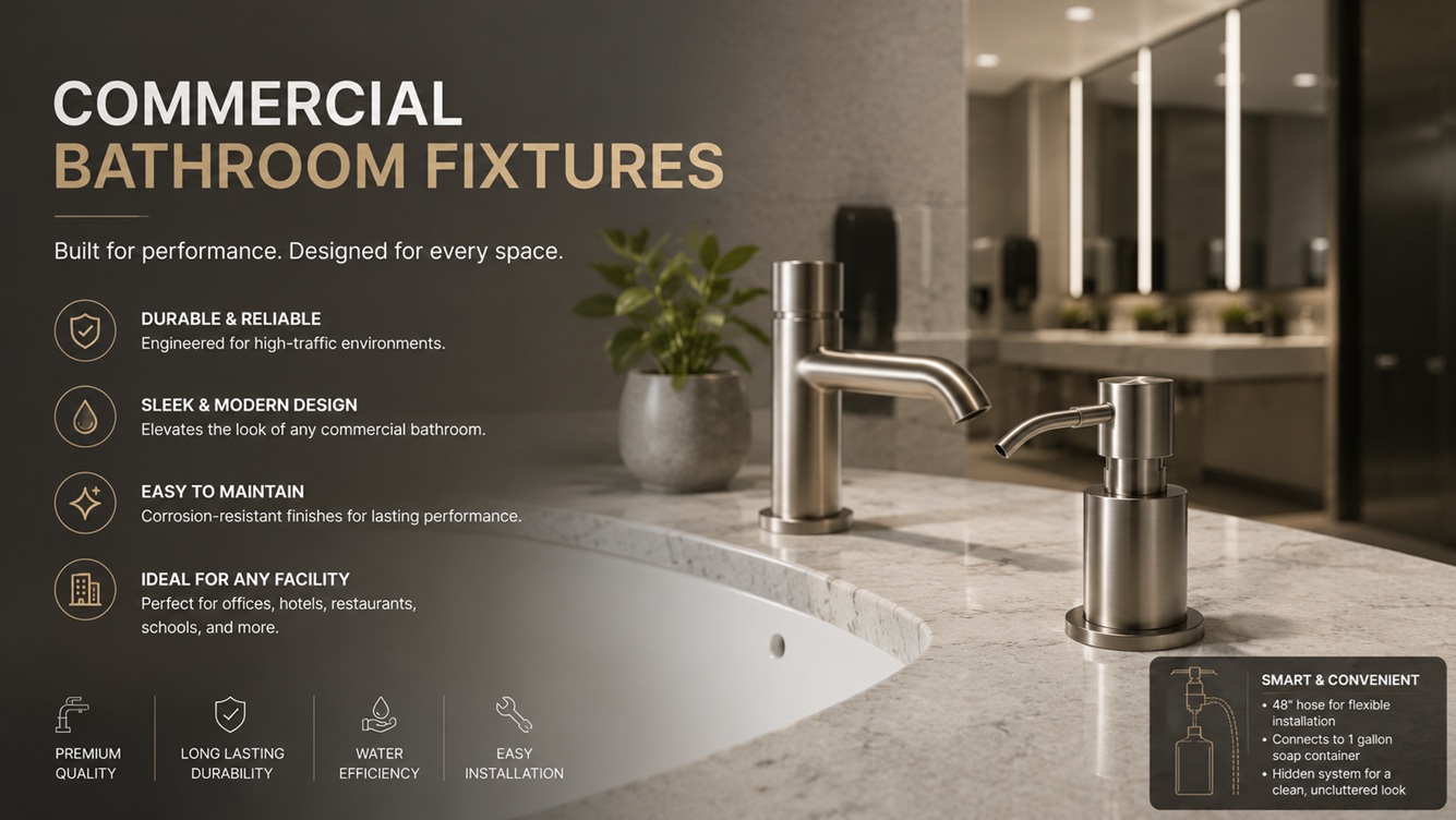 Commercial bathroom fixtures